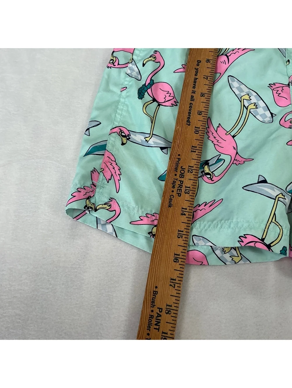 Old Navy Boys XL 14-16 Flamingo Surfboard Swim Trunks Beach Shorts